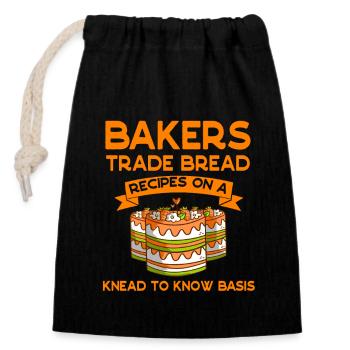 Bakers Trade Bread Patissier Baking - Closable cotton gift bag (14x20cm) - black - Front