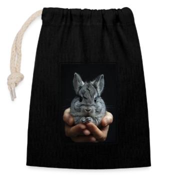 Chinchillas Chinchilla - Closable cotton gift bag (14x20cm) - black - Front