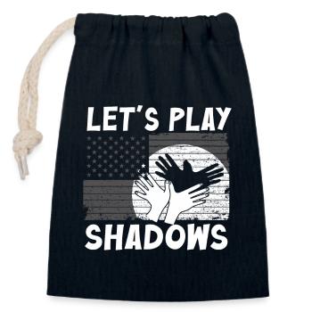 Shadow Puppetry Puppet Show Art - Closable cotton gift bag (14x20cm) - navy - Front