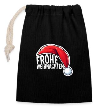 Christmas Christmas Outfit - Closable cotton gift bag (14x20cm) - black - Front