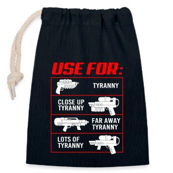 Water pistol - Closable cotton gift bag (14x20cm) - navy - Front