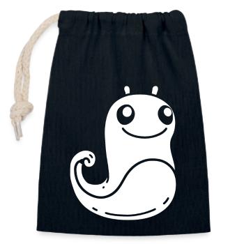 Slug 3 - Closable cotton gift bag (14x20cm) - navy - Front