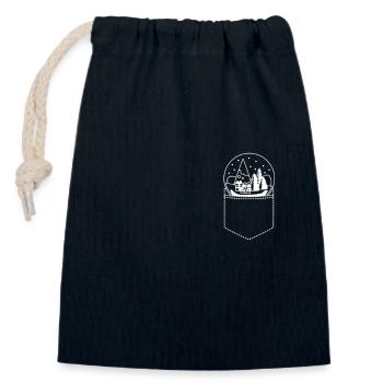 Bauble - Closable cotton gift bag (14x20cm) - navy - Front