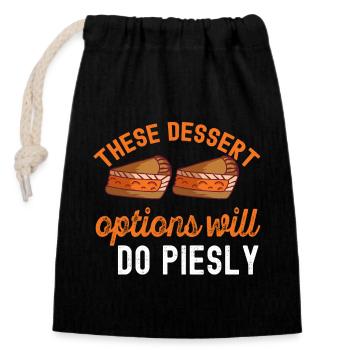 Patissier Dessert macht Piesly Baker Backen - Verschließbarer Geschenkbeutel aus Baumwolle (14x20cm) - Schwarz - Vorne