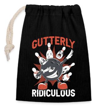Gutterly Ridiculous 6 - Verschließbarer Geschenkbeutel aus Baumwolle (14x20cm) - Schwarz - Vorne