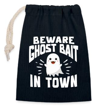 Vivre la vie fantôme Spook Life Appât - Sac cadeau en coton avec cordon (14 x 20 cm) - bleu marine - Devant