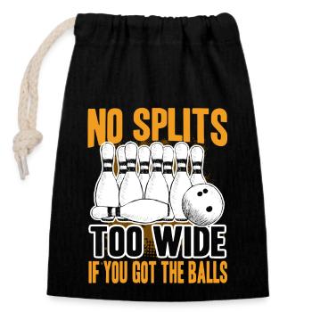 Bowling If You Got Bowling Balls - Closable cotton gift bag (14x20cm) - black - Front