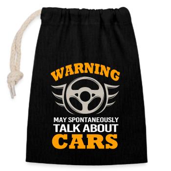 Motorist - Closable cotton gift bag (14x20cm) - black - Front