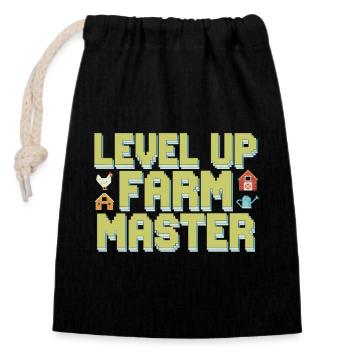 Farming Simulator Virtual Farming Game Fan Farm - Closable cotton gift bag (14x20cm) - black - Front