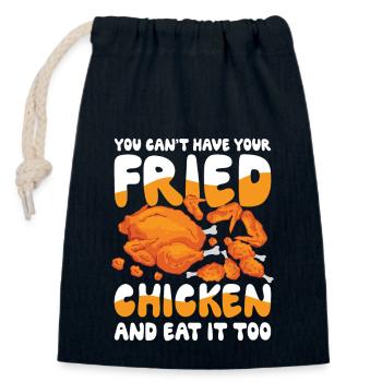 You Can't Have Your Fried Chicken And Eat It Too - Verschließbarer Geschenkbeutel aus Baumwolle (14x20cm) - Navy - Vorne
