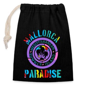 seventeenth state of Mallorca Palma - Closable cotton gift bag (14x20cm) - black - Front