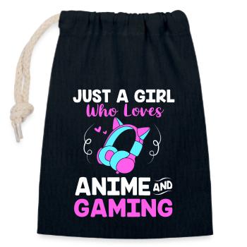 Gamer - Verschließbarer Geschenkbeutel aus Baumwolle (14x20cm) - Navy - Vorne