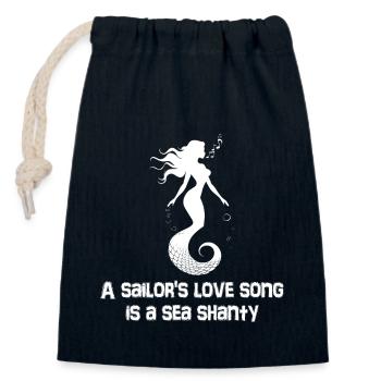 Matrose Meme Piratenschiff Ozean Segeln - Verschließbarer Geschenkbeutel aus Baumwolle (14x20cm) - Navy - Vorne