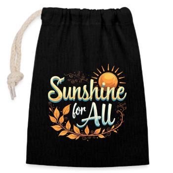 Solar Power Renewable Energy Sustainable Living - Closable cotton gift bag (14x20cm) - black - Front