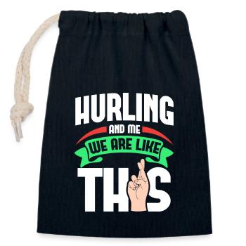 Hurling Me sind wie - Verschließbarer Geschenkbeutel aus Baumwolle (14x20cm) - Navy - Vorne