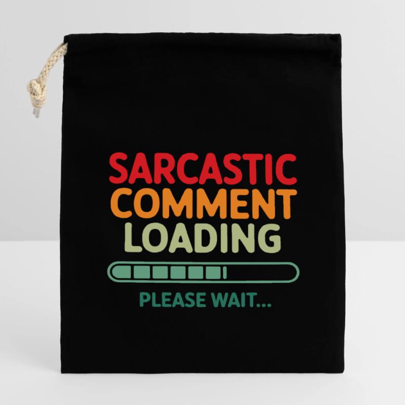 Sarkastischer Kommentar wird geladen bitte warten Programmierer Verschließbarer Geschenkbeutel aus Baumwolle (14x20cm)