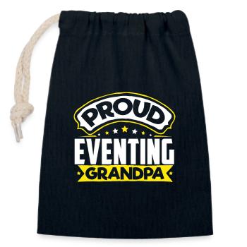 Sports Grandpa Eventing Grandpa - Closable cotton gift bag (14x20cm) - navy - Front