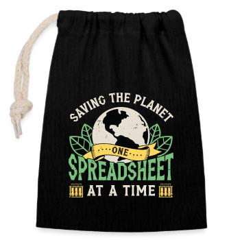 Environmental Science Saving The Environmentalist - Closable cotton gift bag (14x20cm) - black - Front