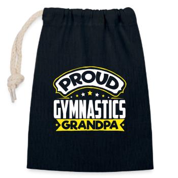 Sports Papy Gymnastique Papi - Sac cadeau en coton avec cordon (14 x 20 cm) - bleu marine - Devant