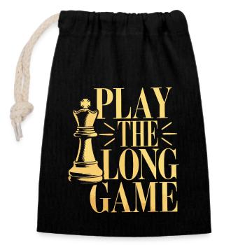 Mouvement de renaissance des échecs Chess Lover Strategic - Sac cadeau en coton avec cordon (14 x 20 cm) - noir - Devant