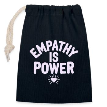 Intelligence émotionnelle Empathie Défenseur de la pleine conscience - Sac cadeau en coton avec cordon (14 x 20 cm) - bleu marine - Devant