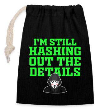 Ethical Hacker Cybersecurity Expertise - Closable cotton gift bag (14x20cm) - black - Front