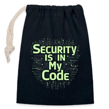 Ethisches Hacking Cybersicherheit Digitale - Verschließbarer Geschenkbeutel aus Baumwolle (14x20cm) - Navy - Vorne