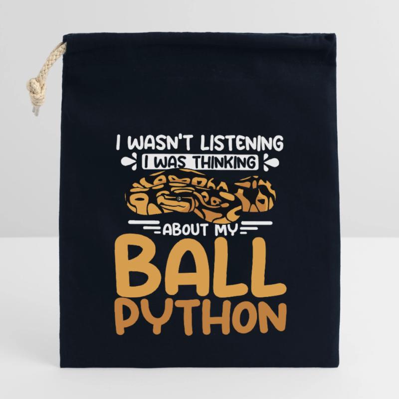 I was thinking about my ball python Verschließbarer Geschenkbeutel aus Baumwolle (14x20cm)