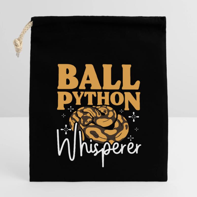 Ball python whisperer Closable cotton gift bag (14x20cm)
