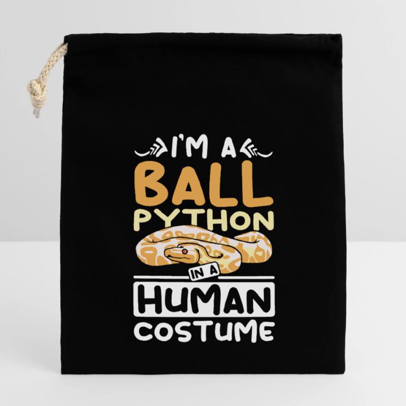 I'm a Ball python in a human costume Closable cotton gift bag (14x20cm)