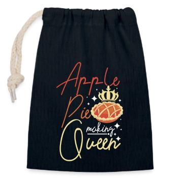 Apple pie making queen - Verschließbarer Geschenkbeutel aus Baumwolle (14x20cm) - Navy - Vorne