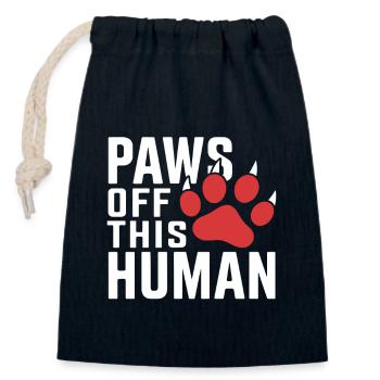 Amoureux des chats, Humour noir, Coquin, - Sac cadeau en coton avec cordon (14 x 20 cm) - bleu marine - Devant