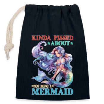 Kinda Pissed About Not Being A Mermaid - Verschließbarer Geschenkbeutel aus Baumwolle (14x20cm) - Navy - Vorne