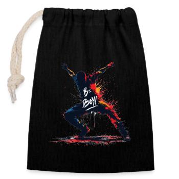 B-Boy Breakdance Hip Hop Dance Dancer Breakdance - Closable cotton gift bag (14x20cm) - black - Front