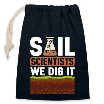 Bodenwissenschaftler Soil Science - Closable cotton gift bag (14x20cm) - navy - Front