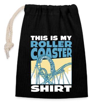 This Is My Roller Coaster Shirt Adventure for - Closable cotton gift bag (14x20cm) - black - Front