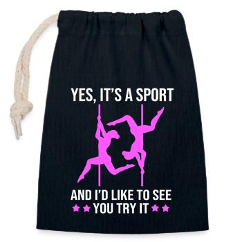 Pole Dance - Verschließbarer Geschenkbeutel aus Baumwolle (14x20cm) - Navy - Vorne