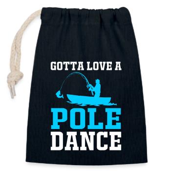 Pole Dance - Verschließbarer Geschenkbeutel aus Baumwolle (14x20cm) - Navy - Vorne