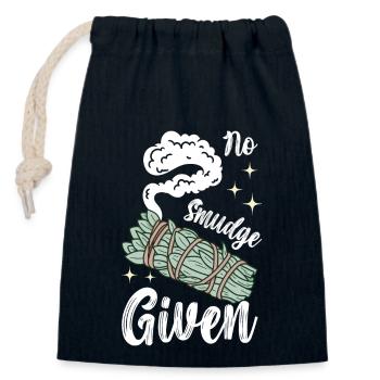 Herbes Encens Purification Spirituelle - Sac cadeau en coton avec cordon (14 x 20 cm) - bleu marine - Devant