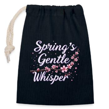 Kirschblüten-enthusiast Sakura Lovers Springtime - Verschließbarer Geschenkbeutel aus Baumwolle (14x20cm) - Navy - Vorne