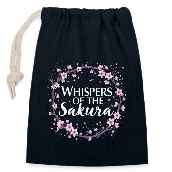 Kirschblüten-enthusiast Sakura Lovers Springtime - Verschließbarer Geschenkbeutel aus Baumwolle (14x20cm) - Navy - Vorne