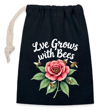 Bienenfreundlicher Gärtner, Bestäuber, Garten Und - Verschließbarer Geschenkbeutel aus Baumwolle (14x20cm) - Navy - Vorne