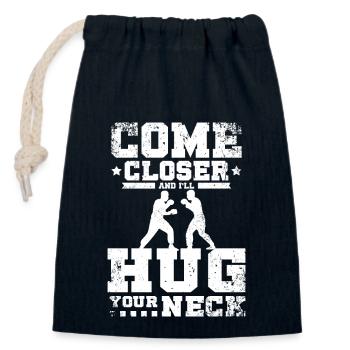 Come closer and I'll hug your neck Savate - Verschließbarer Geschenkbeutel aus Baumwolle (14x20cm) - Navy - Vorne