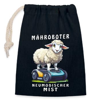 SCHAF MÄHROBOTER NEUMODISCHER MIST - Verschließbarer Geschenkbeutel aus Baumwolle (14x20cm) - Navy - Vorne