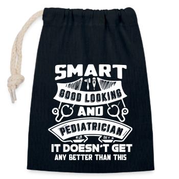 Pediatrician Smart Good Looking Pediatrician - Closable cotton gift bag (14x20cm) - navy - Front