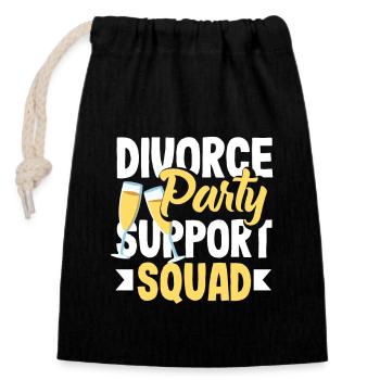 Divorce Party Support Command Divorce - Closable cotton gift bag (14x20cm) - black - Front