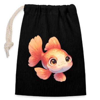 Goldfish Goldfish - Closable cotton gift bag (14x20cm) - black - Front