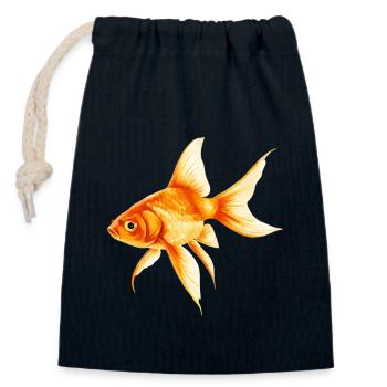 Goldfish Goldfish - Closable cotton gift bag (14x20cm) - navy - Front