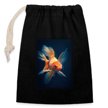 Goldfish Goldfish - Closable cotton gift bag (14x20cm) - black - Front