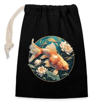 Goldfish Goldfish - Closable cotton gift bag (14x20cm) - black - Front